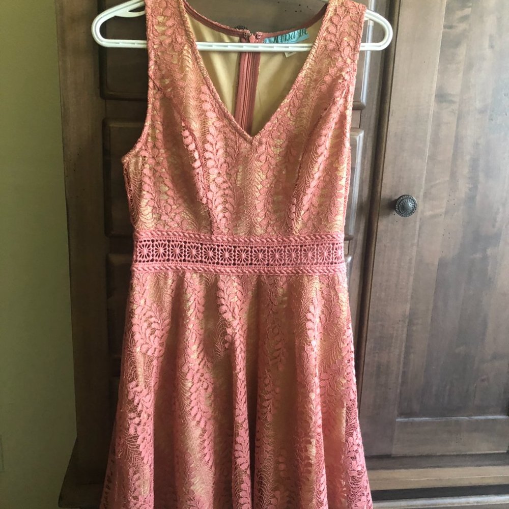 Pink lace dress